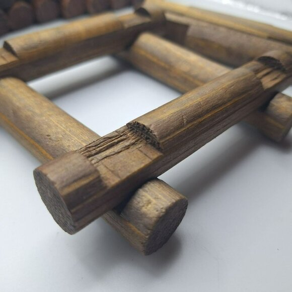 Lincoln Logs Replacement Wooden 6 Piece 4.5 Inch Building Construction 2 Notch - Picture 1 of 7
